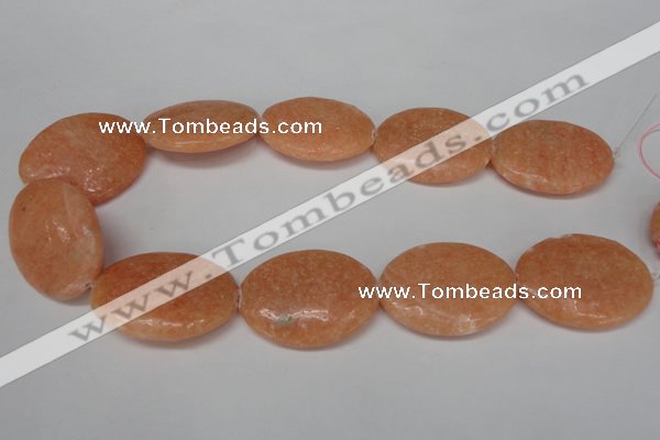 CSM40 15.5 inches 30*40mm oval salmon stone beads wholesale