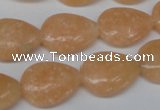 CSM45 15.5 inches 13*18mm flat teardrop salmon stone beads wholesale