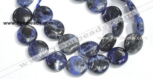 CSO09 15.5 inches A grade 8mm coin sodalite beads wholesale