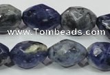 CSO102 15.5 inches 15*20mm faceted nugget sodalite gemstone beads