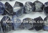 CSO103 15.5 inches 13*18mm faceted nugget sodalite gemstone beads