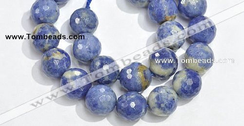 CSO17 6mm faceted round AB grade sodalite beads wholesale