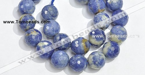 CSO19 10mm faceted round AB grade sodalite beads wholesale