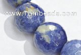 CSO21 AB grade 14mm faceted round sodalite beads wholesale