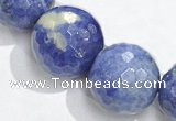 CSO23 AB grade 20mm faceted round sodalite beads wholesale