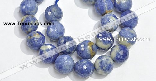 CSO23 AB grade 20mm faceted round sodalite beads wholesale