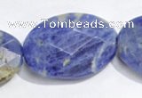 CSO26 15.5 inches A grade 10*14mm faceted oval sodalite beads