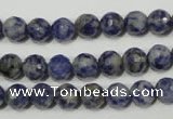 CSO302 15.5 inches 8mm faceted round Brazilian sodalite beads