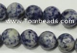 CSO305 15.5 inches 14mm faceted round Brazilian sodalite beads