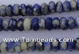 CSO33 15.5 inches 5*10mm faceted rondelle sodalite gemstone beads