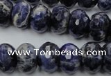 CSO355 15.5 inches 10*16mm faceted rondelle natural sodalite beads