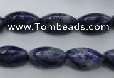 CSO359 15.5 inches 11*18mm trihedron natural sodalite beads