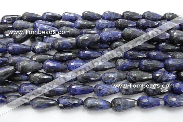 CSO38 15.5 inches 12*24mm faceted teardrop sodalite gemstone beads