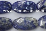 CSO391 15.5 inches 16*28mm faceted oval natural sodalite beads