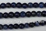 CSO400 15.5 inches 4mm round dyed sodalite gemstone beads