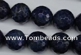 CSO416 15.5 inches 16mm faceted round dyed sodalite gemstone beads