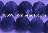 CSO459 15.5 inches 16mm round matte sodalite gemstone beads