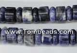 CSO50 15.5 inches 4*12mm & 8*12mm rondelle sodalite gemstone beads