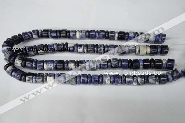 CSO50 15.5 inches 4*12mm & 8*12mm rondelle sodalite gemstone beads