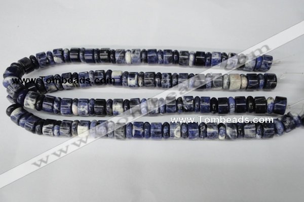 CSO50 15.5 inches 4*12mm & 8*12mm rondelle sodalite gemstone beads