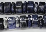 CSO51 15.5 inches 5*16mm & 9*16mm rondelle sodalite gemstone beads