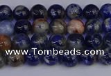 CSO511 15.5 inches 6mm round orange sodalite beads wholesale