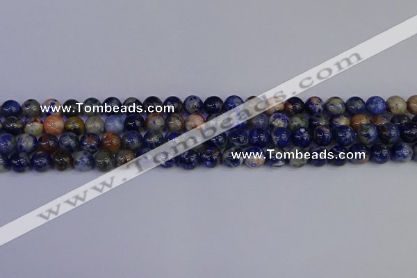 CSO512 15.5 inches 8mm round orange sodalite beads wholesale