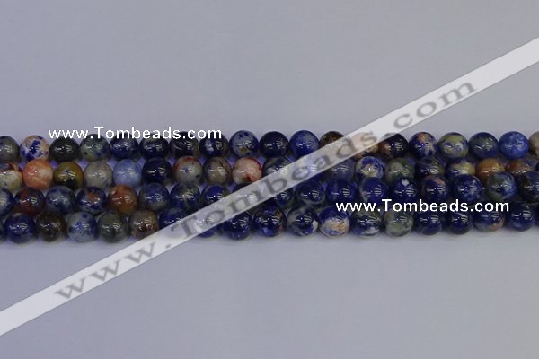 CSO513 15.5 inches 10mm round orange sodalite beads wholesale