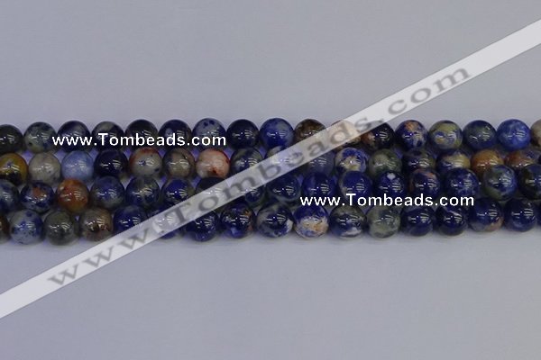 CSO514 15.5 inches 12mm round orange sodalite beads wholesale