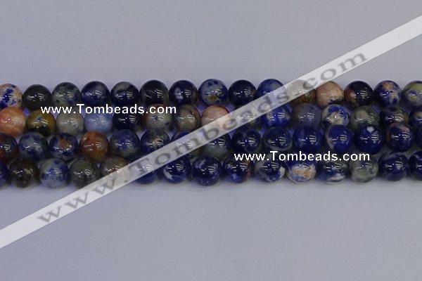 CSO515 15.5 inches 14mm round orange sodalite beads wholesale