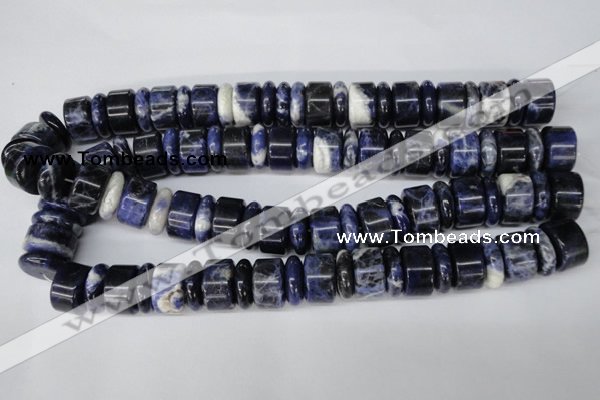 CSO52 15.5 inches 6*18mm & 11*18mm rondelle sodalite gemstone beads