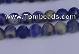 CSO520 15.5 inches 4mm round matte orange sodalite beads wholesale