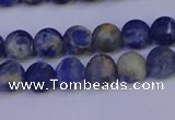 CSO521 15.5 inches 6mm round matte orange sodalite beads wholesale