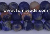 CSO522 15.5 inches 8mm round matte orange sodalite beads wholesale