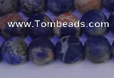 CSO523 15.5 inches 10mm round matte orange sodalite beads wholesale