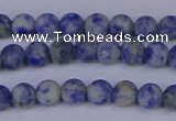 CSO530 15.5 inches 4mm round matte African sodalite beads wholesale