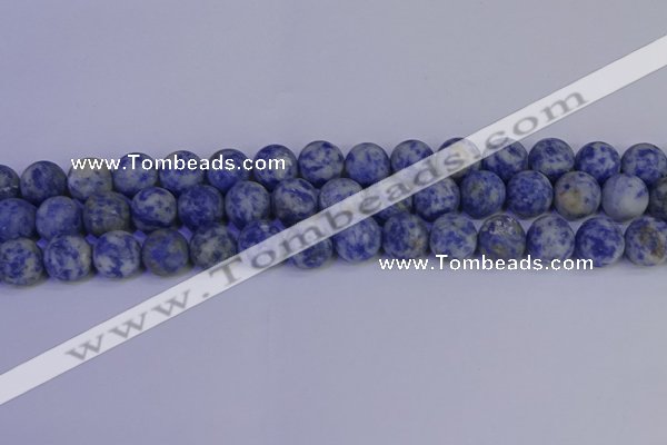 CSO534 15.5 inches 12mm round matte African sodalite beads wholesale