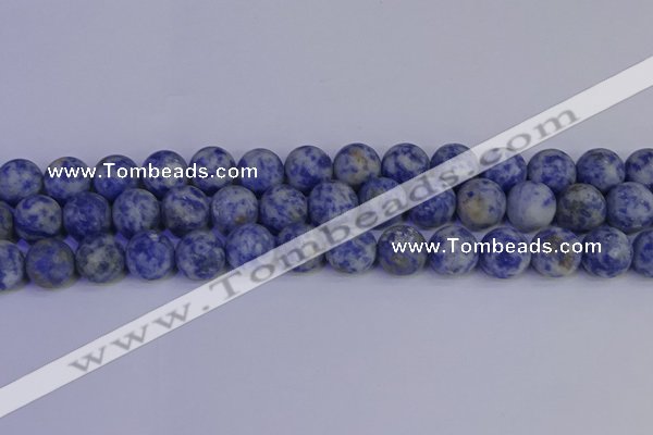 CSO535 15.5 inches 14mm round matte African sodalite beads wholesale