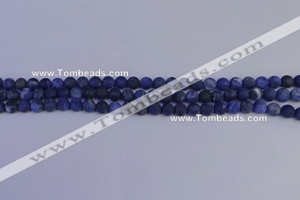 CSO541 15.5 inches 6mm round matte sodalite beads wholesale