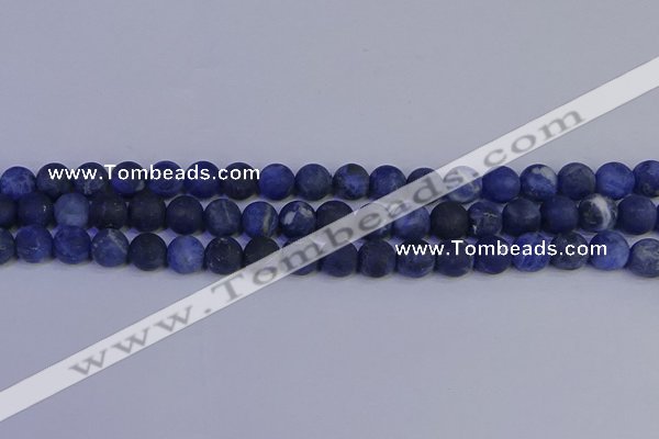 CSO543 15.5 inches 10mm round matte sodalite beads wholesale