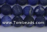 CSO544 15.5 inches 12mm round matte sodalite beads wholesale