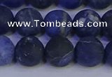 CSO545 15.5 inches 14mm round matte sodalite beads wholesale