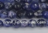 CSO559 15.5 inches 6mm faceted round sodalite gemstone beads