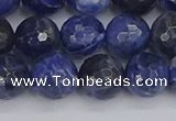 CSO561 15.5 inches 10mm faceted round sodalite gemstone beads