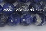 CSO562 15.5 inches 12mm faceted round sodalite gemstone beads