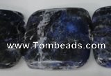 CSO57 15.5 inches 35*35mm square sodalite gemstone beads