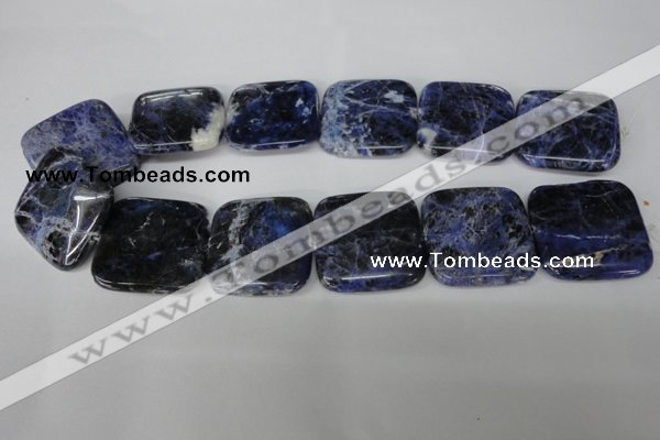 CSO57 15.5 inches 35*35mm square sodalite gemstone beads