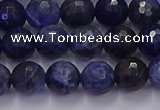 CSO602 15.5 inches 8mm faceted round sodalite gemstone beads