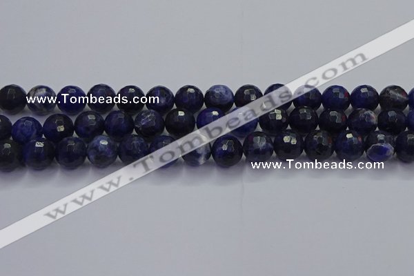 CSO604 15.5 inches 12mm faceted round sodalite gemstone beads