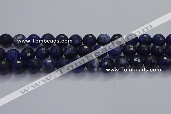 CSO605 15.5 inches 14mm faceted round sodalite gemstone beads